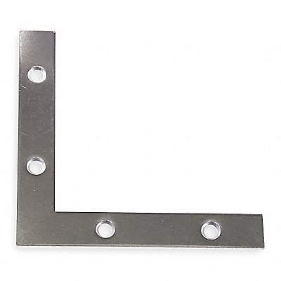 GRAINGER 4PE74 Flat Corner Brace 3 x 3 In 3/8 In W