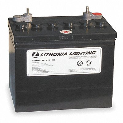LITHONIA LIGHTING ELB1255 Battery 6V 16hr 4 3/16in Male Tab