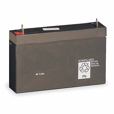 LITHONIA LIGHTING ELB0607 Battery 6V 16hr 3 7/8in Male Tab