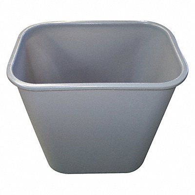 GRAINGER 4PGP1 D2131 Garbage Can Rectangular 10-21/64 gal Grey