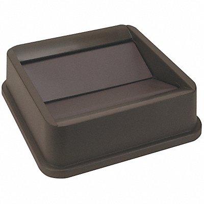 GRAINGER 4PGP8 Garbage Can Top Drop Top Swing Brown