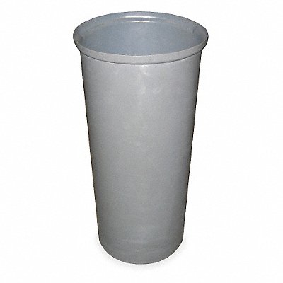 GRAINGER 4PGR6 Garbage Can Round 11 gal Grey