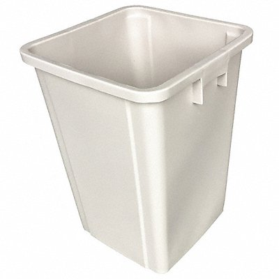 GRAINGER 4PGR9 D2629 Garbage Can Square 16 gal Beige
