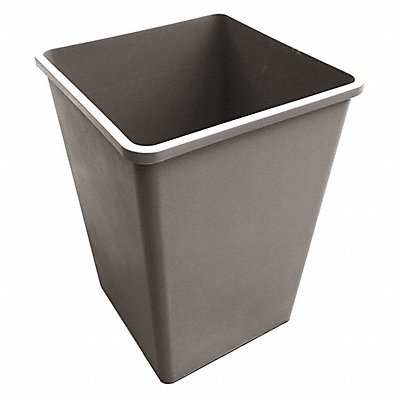 GRAINGER 4PGT6 Garbage Can Square 50 gal Beige