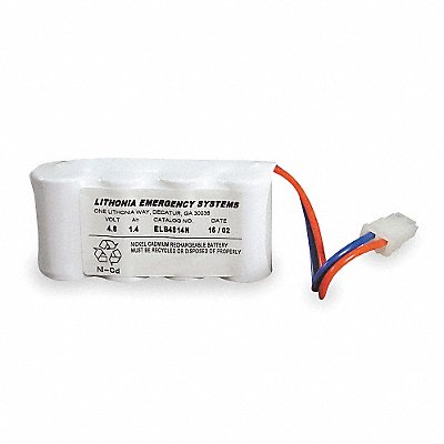 LITHONIA LIGHTING ELB4814N Battery 4.8V 72hr 3 11/16in Slip-On