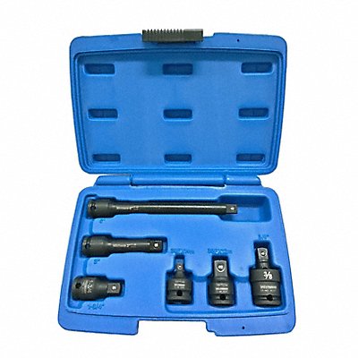 WESTWARD 4PRF9 Impact Adpt Extns St Steel Black Oxide 3/8 in