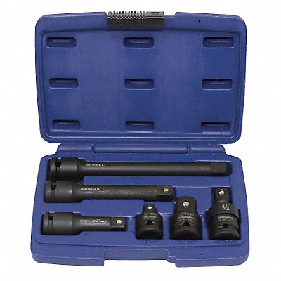 WESTWARD 4PRH6 Impact Adpt Extns St Steel Black Oxide 1/2 in