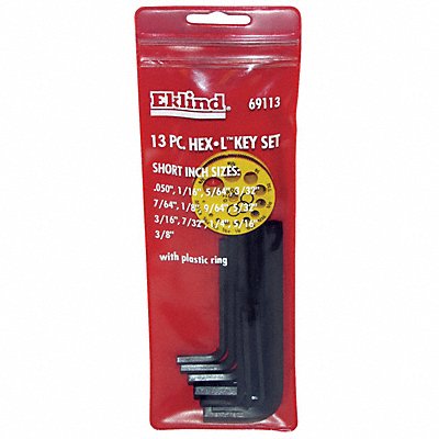 EKLIND 69113 Hex Key Set L 1 21/32 in to 4 1/4 in