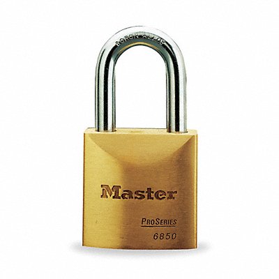 MASTER LOCK 6850KA10G202 Keyed Padlock 29/32 in Rectangle Gold