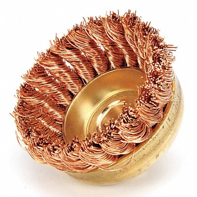 AMPCO CB30KT Knot Wire Cup Brush Threaded Arbor 3 In.