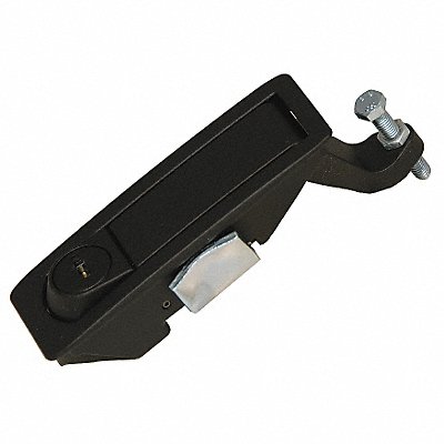 GRAINGER 4RRA6 Compression Latch Keyed Blk Powder Coat
