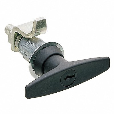 GRAINGER 4RRC4 Compression Latch Keyed Blk Powder Coat