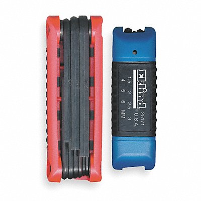 EKLIND 25016 Hex Key Set Folded 2 in to 3 45/64 in