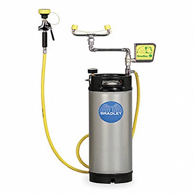 BRADLEY S19672 Portable Eye Wash Station 5.0 gal.