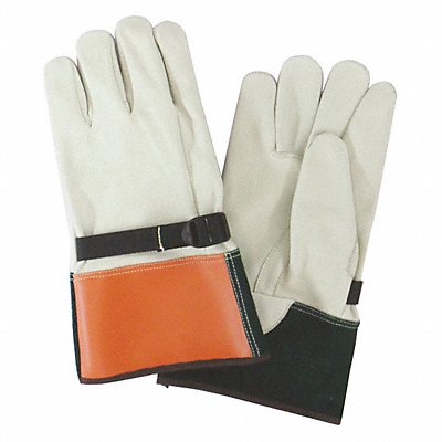 CONDOR 4FPF5 D1037 Electrical Glove Protector 7 Beige/Org/Grn PR
