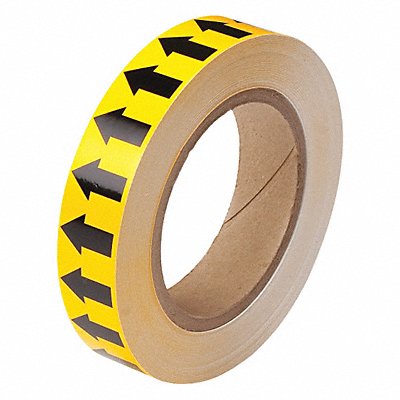 BRADY 91424 D3612 Pipe Marking Tape Yllw 1in W 90ft Roll L