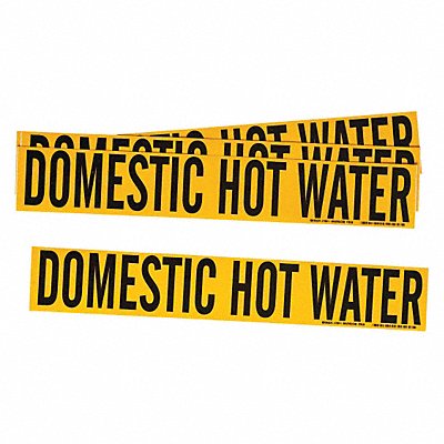 BRADY 70871 Pipe Marker Domestic Hot Water 2 1/4in H