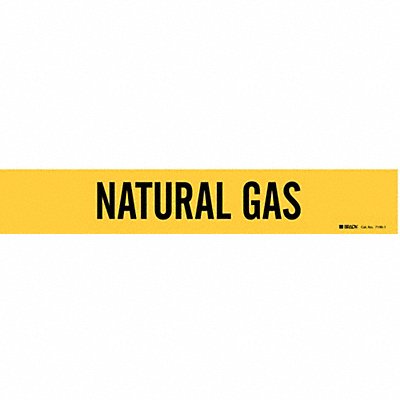 BRADY 71961 Pipe Marker Natural Gas 2 1/4in H 14in W