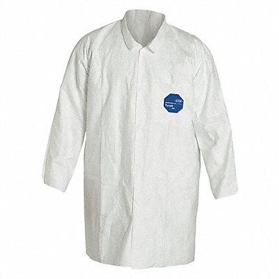 DUPONT TY212SWHLG0030NF Disposable Laboratory Coat L White PK30
