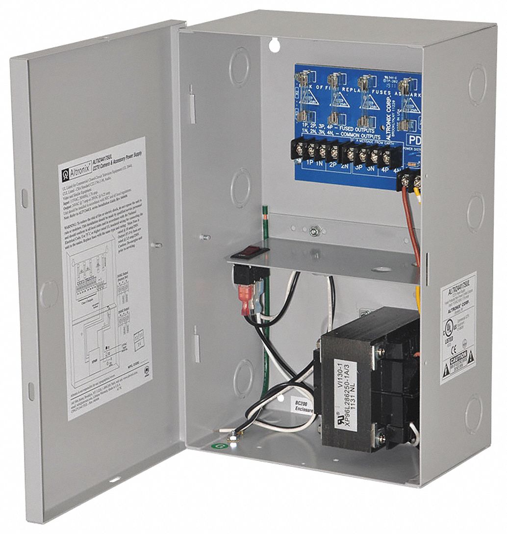 ALTRONIX ALTV244175UL Power Supply 4 Fuse 24Vac @ 7A