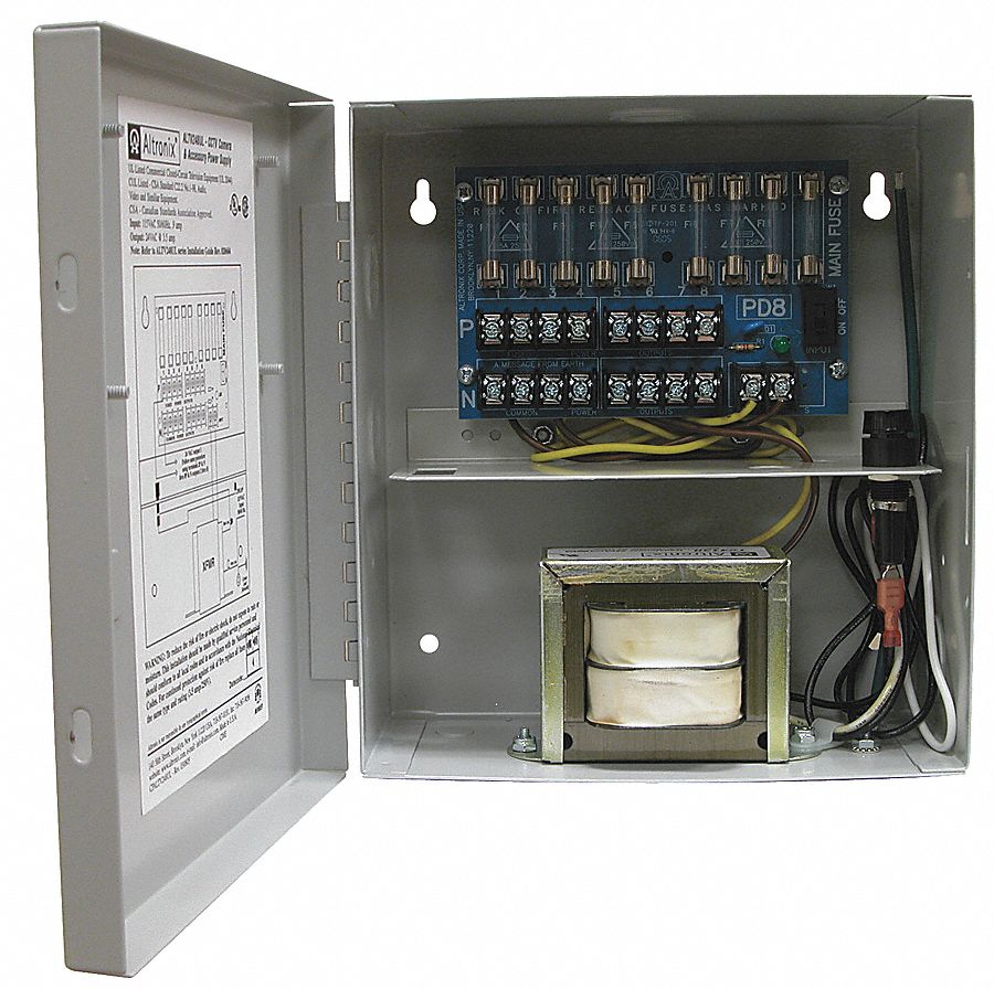 ALTRONIX ALTV248UL Power Supply 8 Fuse 24Vac @ 3.5A