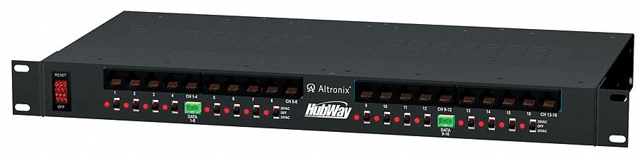 ALTRONIX HUBWAY162D Pass UTP Hub W/Power 16Ch W/16 Ac Baluns