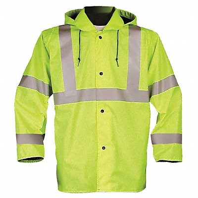 NASCO 103JFYS Jacket with Hood Hi-Vis Yellow/Grn S