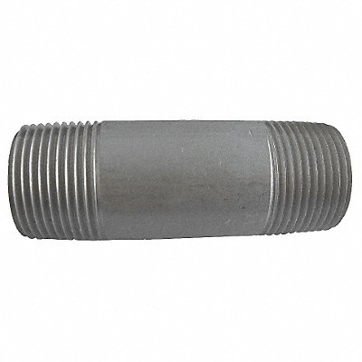GRAINGER E4BNG12 Nipple 1-1/4 In Threaded both Ends 8 In 304