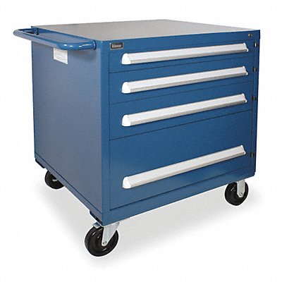 VIDMAR RP1421AL Modular Drawer Cabinet 35 x30 x28 BrtBl 4Drwr