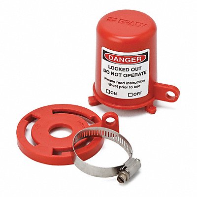 BRADY 113232 Plug Valve Lockout Fits 29/32 to 1-3/8In