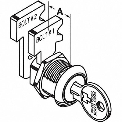 COMPX FORT MFW23010217 Cabinet and Drawer Dead Bolt Locks Silvr