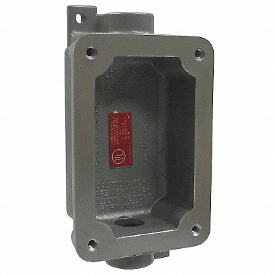 HUBBELL KILLARK FXB4 Device Box 1/2In Hub 15.5Cu-In 2 Hubs