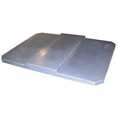GRAINGER PBL10 Cube Truck Lid Grey Fits 12-1/2 cu ft.