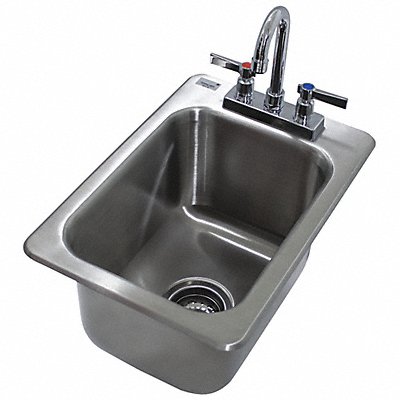 GRAINGER DI110 Sink w Faucet Rect 10 x14 x10