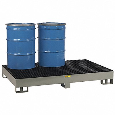 LITTLE GIANT SST5176 Drum Spill Containment Grey 6 Drum 99 Gal.