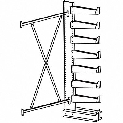 JARKE QT501S72A Cntlvr Rk 21 1/4 inx84 inx74 3/4 in AdOn