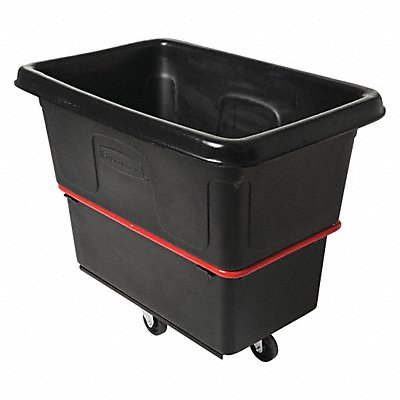 RUBBERMAID COMMERCIAL PRODUCTS FG470800BLA Cube Truck HDPE Black 8.0 cu ft.