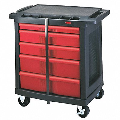 RUBBERMAID COMMERCIAL PRODUCTS FG773488BLA Mobile Cab Bench Plastic 32-5/8 W