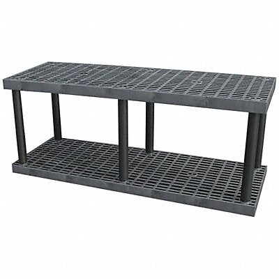 STRUCTURAL PLASTICS S6624B Plastic Shelf 24inx27inx66inShlfLoad Capacity 925lb