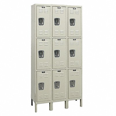 HALLOWELL U32583GPT Locker 3x3Locker Tan 78 x36 x15 Unassembled