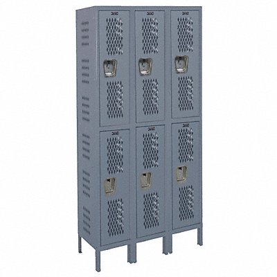 HALLOWELL U38182HDVHG Locker 2x3Locker Drk Gry 78 x54 x21 Unassembled