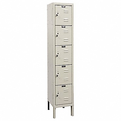 HALLOWELL U12265PT G3791 Box Locker Louvered 1 Wide 5 Tier Tan