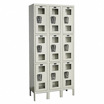 HALLOWELL USV32583APT Wardrobe Locker 3x3Locker Tan 78 x36 x15 Assm
