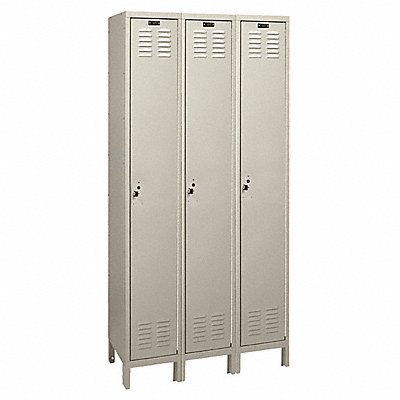 GRAINGER 4VFH7 Wardrobe Locker 1x3Locker Tan 78 x36 x18 Assm