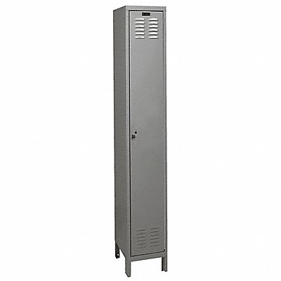 GRAINGER 4VFF6 Locker 1x1Locker Grey 78 x12 x18 Unassembled