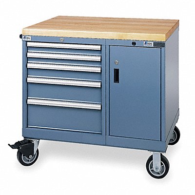 LISTA MMPNW06000703A Modular Drawer Cabinet 37.25 x39 x28.5 Blu 5Drwr
