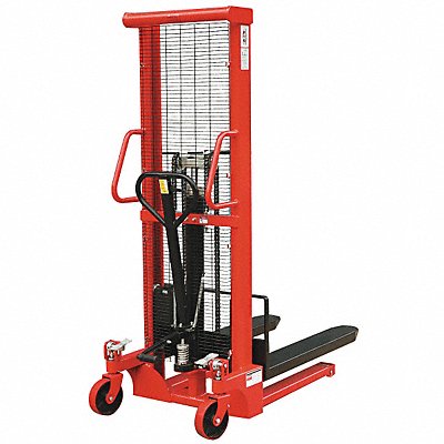 DAYTON 4VME1 Fixed Bse Hyd Stacker 3000 lb 63 In Lift