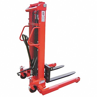 DAYTON 4VMF1 Adj Base Hyd Stacker 2000 lb 118 In Lift