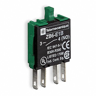 SCHNEIDER ELECTRIC ZB6E1B Contact Block Black 1NO 16 mm ZB6