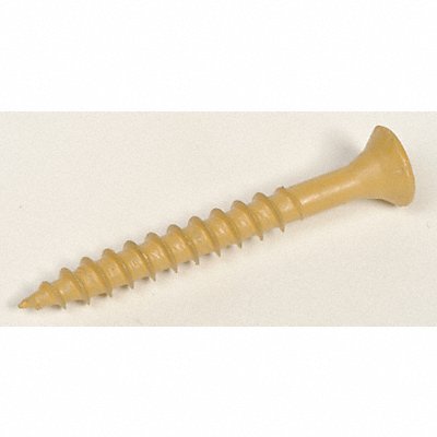 GRAINGER P55020P2 Flat Head WOOD SCREW Tan #8 1 5/8 L PK142